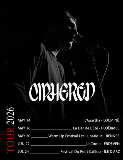 Affiche de Ciphered (rock alternatif) en concert à Erdeven (56)
