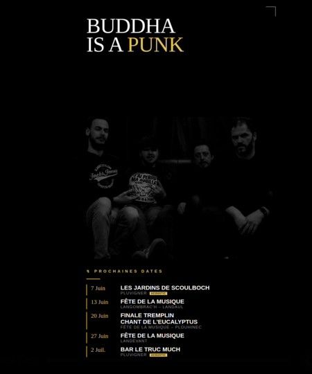 Affiche de Buddha Is A Punk (Rock Garage) en concert à Pluvigner (56)