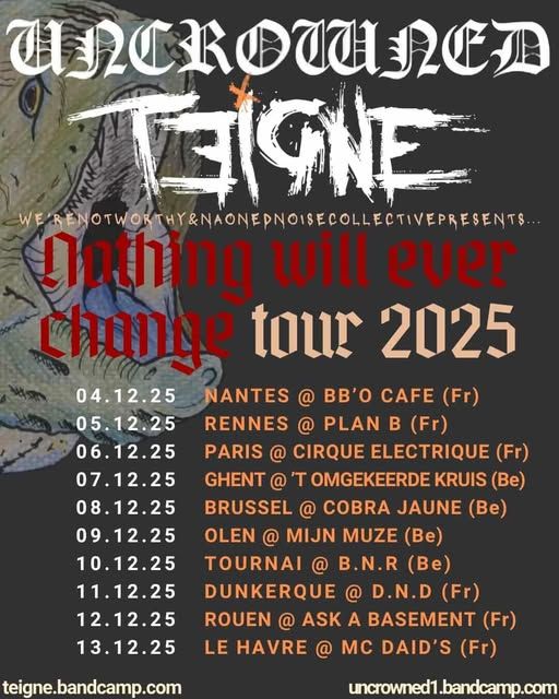 Affiche de Soirée HxC / Crust / Grind / Death à Rennes (35)