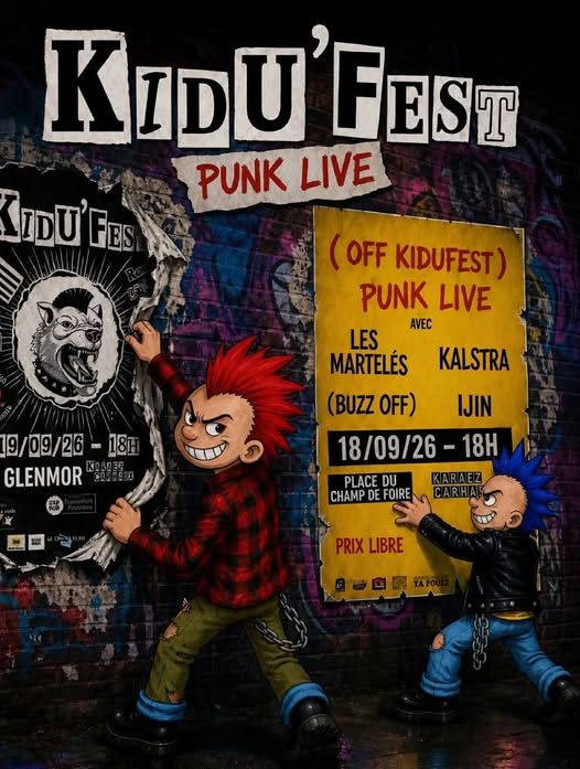 Affiche de Buzz Off (Punk Rock/Rock N' Roll) au Off du Kid U'Fest à Carhaix (29)