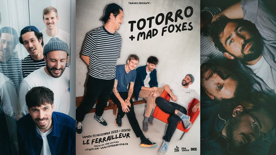 Affiche de Totorro et Mad Foxes live à Nantes (44)