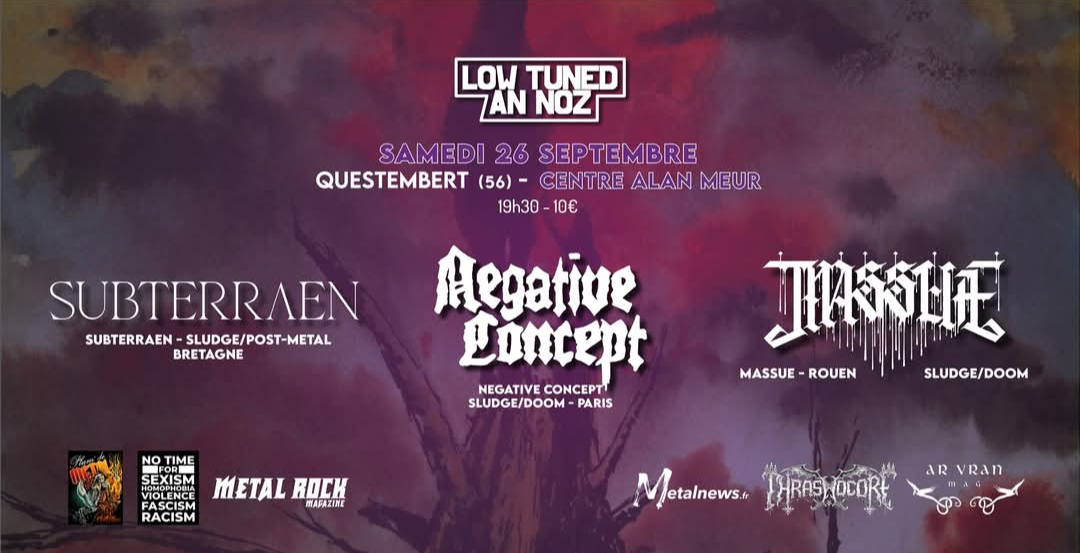Affiche de Subterraen / Négative Concept / Massue en concert à Questembert (56)