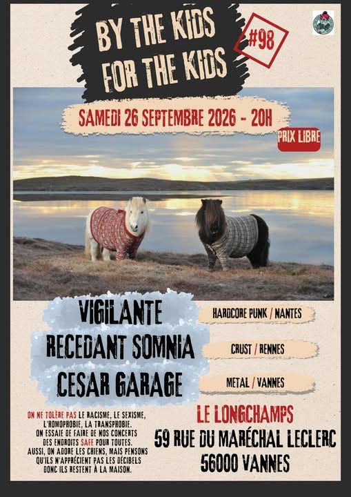 Affiche de Recedant Somnia / Vigilante / Cesar Garage en concert à Vannes