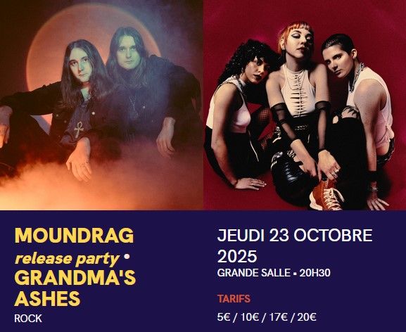 Affiche de Moundrag + Grandma's Ashes à St Brieuc (22)