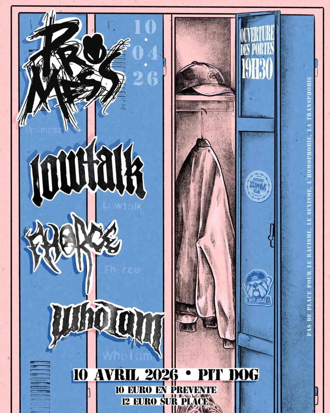 Affiche de Warm-up du Licorn Fest (HxC / Death / Metal / Powerviolence) à Lorient (56)