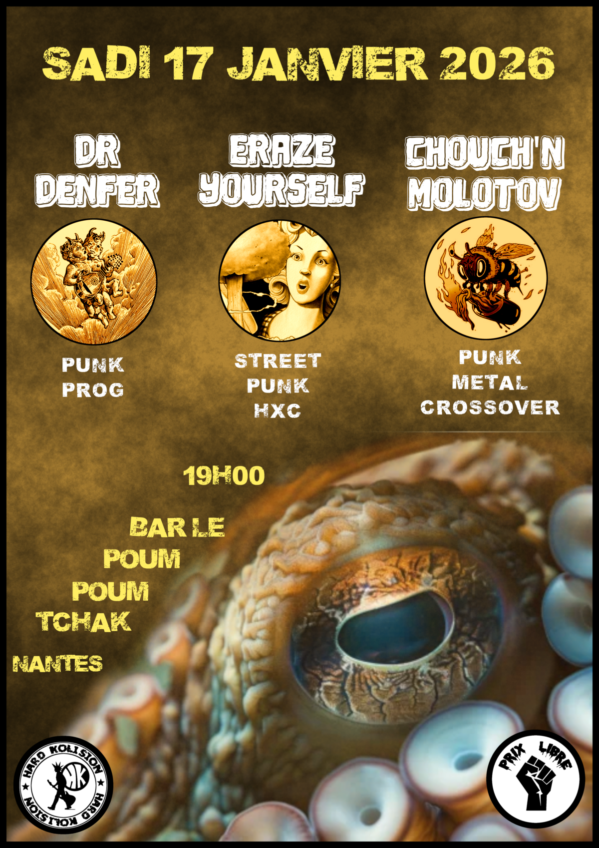 Affiche de Soirée Street Punk / Hardcore / Punk à Nantes (44)