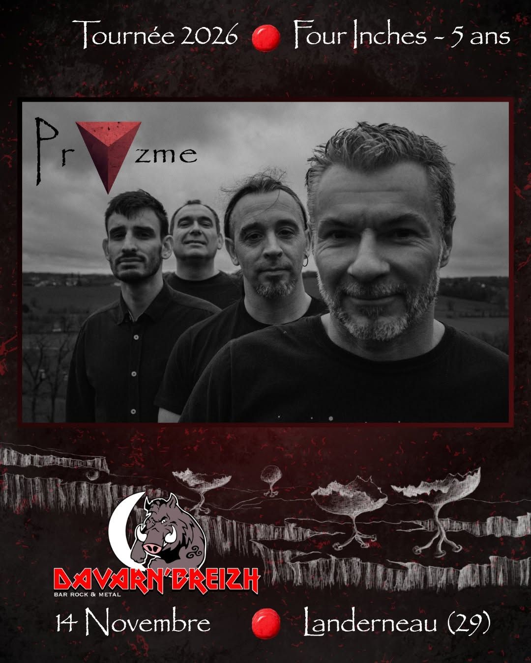 Affiche de Pryzme (Rock Prog/Fusion) en concert à Landerneau (29)