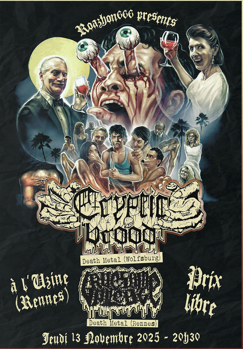 Affiche de Soirée Death Metal à Rennes (35)