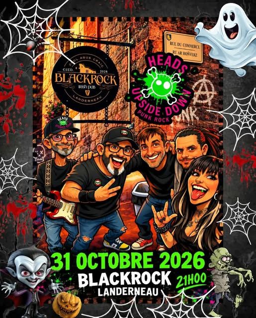 Affiche de Heads Upside Down (Punk Rock) en concert à Landerneau (29)