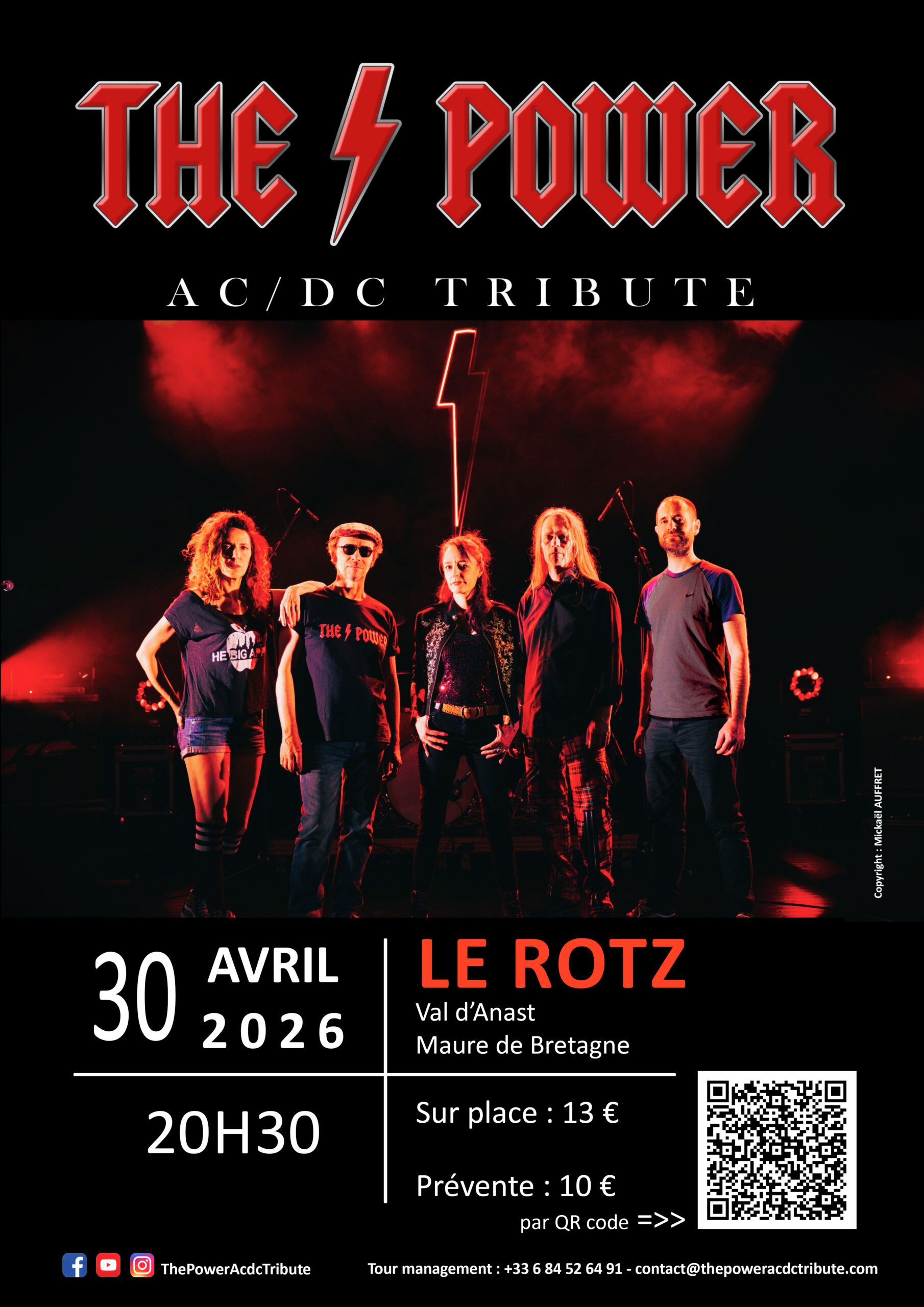 Affiche de The Power (tribute AC/DC) en concert à Maure de Bretagne (35)