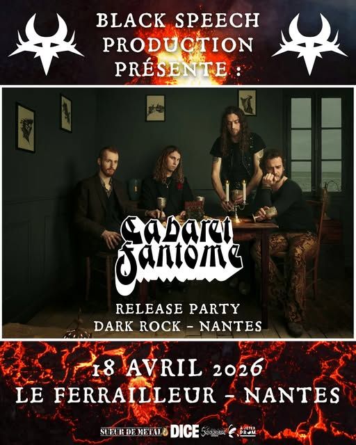 Affiche de Corpus Delicti (Gothic Rock) / Cabaret Fantôme (Dark Rock) en concert à Nantes (44)