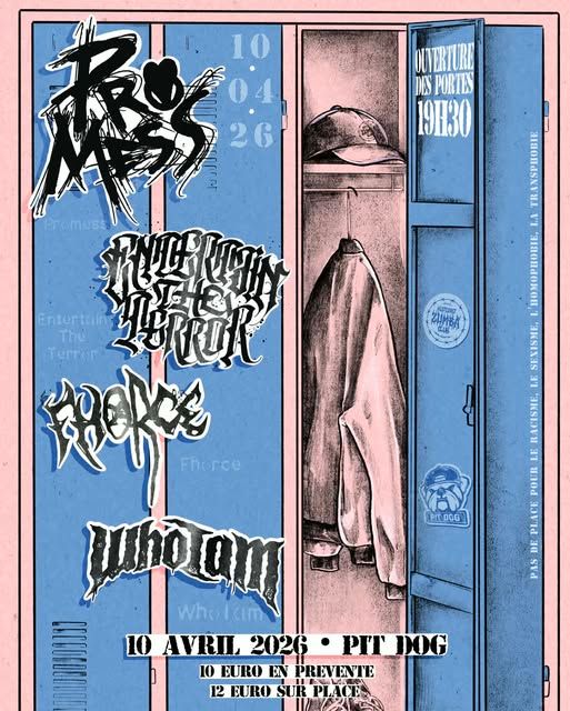 Affiche de Warm-up du Licorn Fest (HxC / Death / Metal / Powerviolence) à Lorient (56)