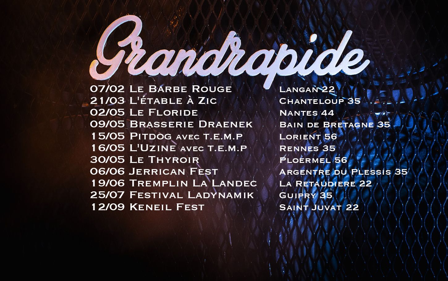 Affiche de Grandrapide (Heavy Rock / Stoner / Fusion) en concert à Nantes (44)