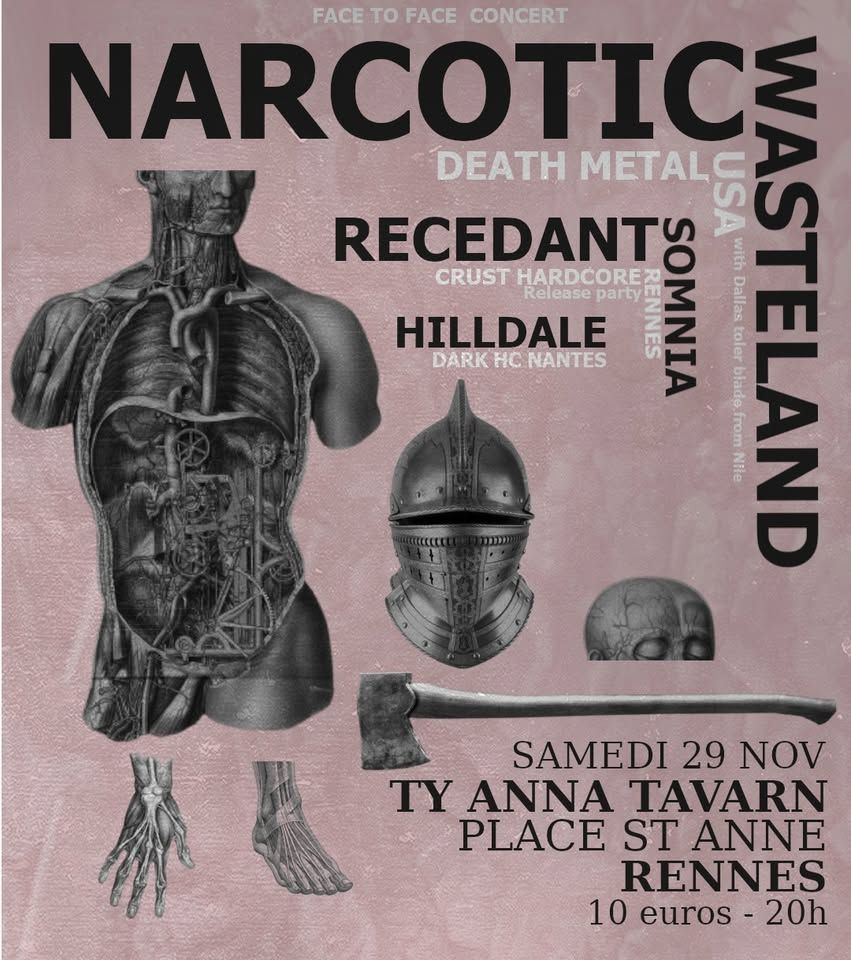 Affiche de Concert Death / Crust / HxC à Rennes (35)