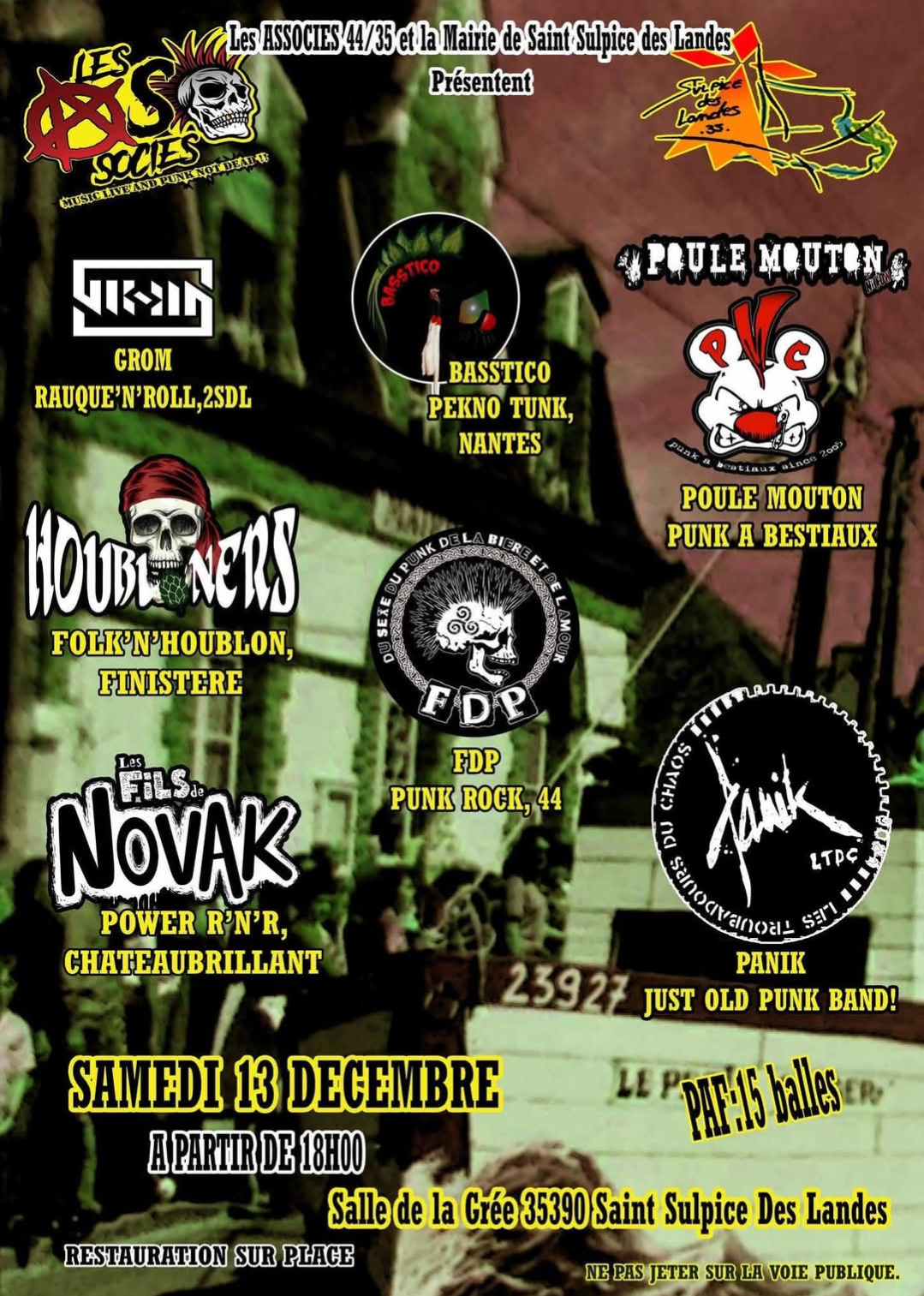 Affiche de Concerts Punk / Rock à St Sulpice des Landes (35)