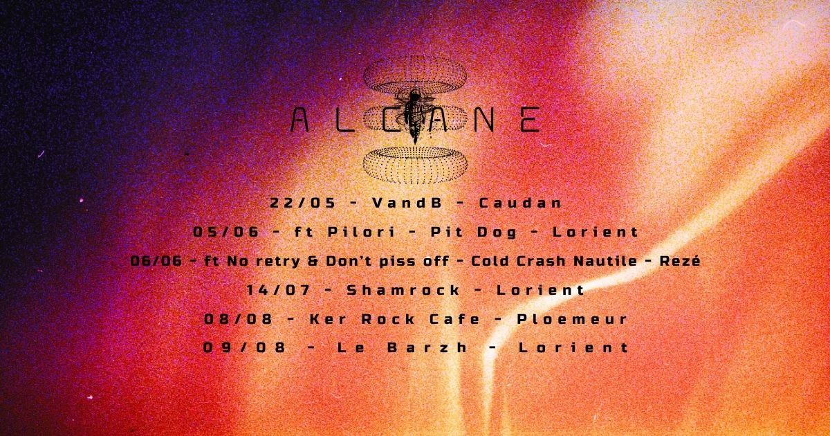 Affiche de Alcane (Metal Progressif/Modern Metal) en concert à Caudan (56)