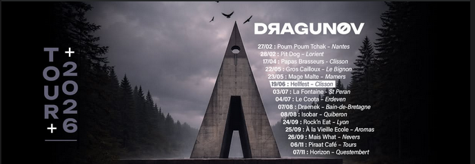 Affiche de Dragunov (Post-Metal/Instrumental) en concert à Questembert (56)