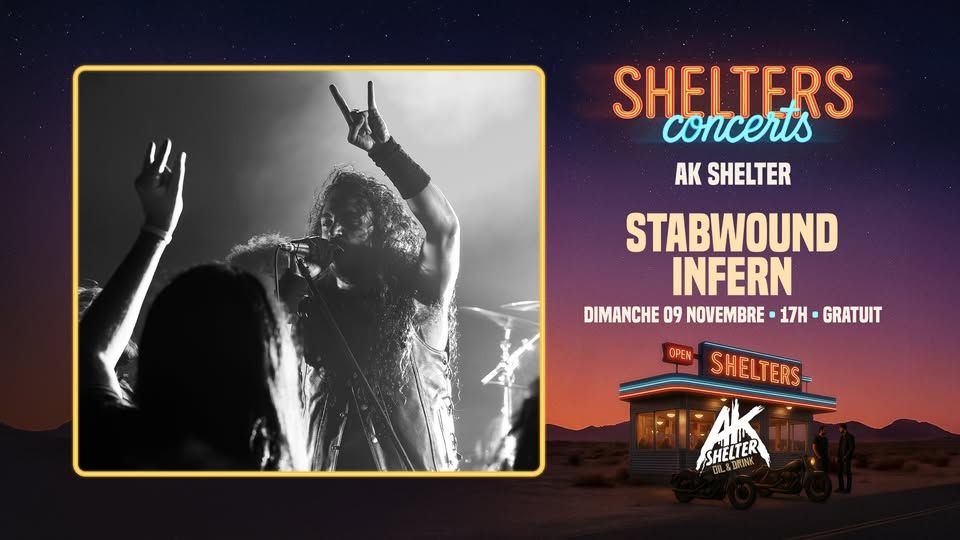 Affiche de Concerts Death Metal avec Stabwound et Infern à Nantes (44)