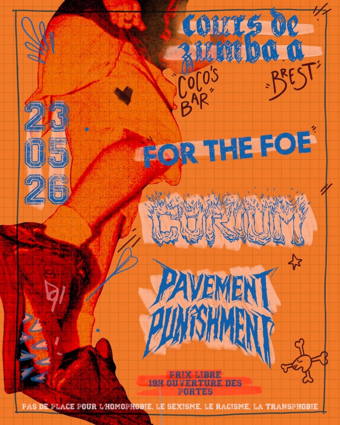 Affiche de Pavement Punishment / Corium / For The Foe en concert à Brest (29)