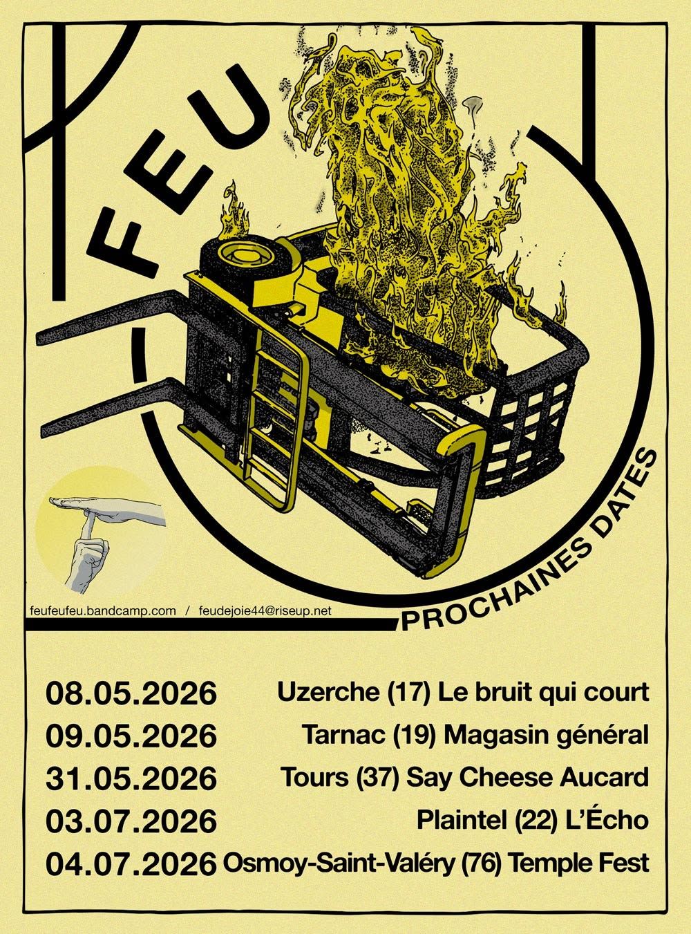 Affiche de Feu (Punk Rock) en concert à Plaintel (22)