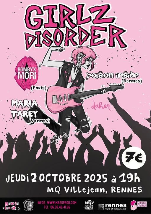 Affiche de Tournée Girlz Disorder (punk) à Rennes (35)