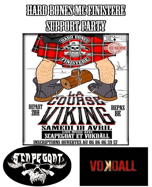 Affiche de Scapegöat (Heavy Rock) / Volkdall (Hardcore) en concert à Plouzévédé (29)