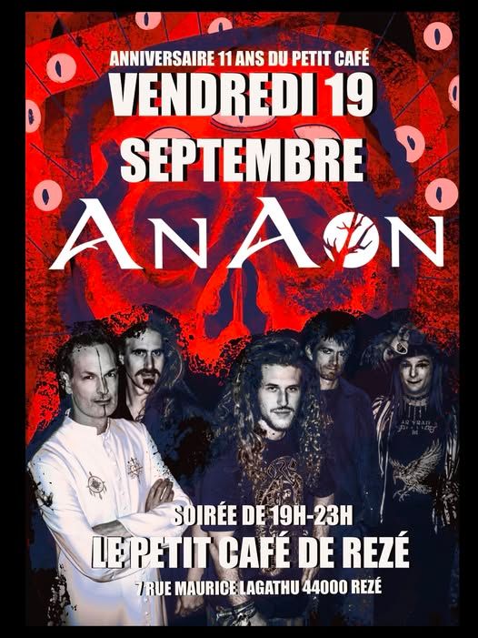 Affiche de Anaon (Death Metal / Celtique) / Lannog (Dark Folk) en concert à Rezé (44)