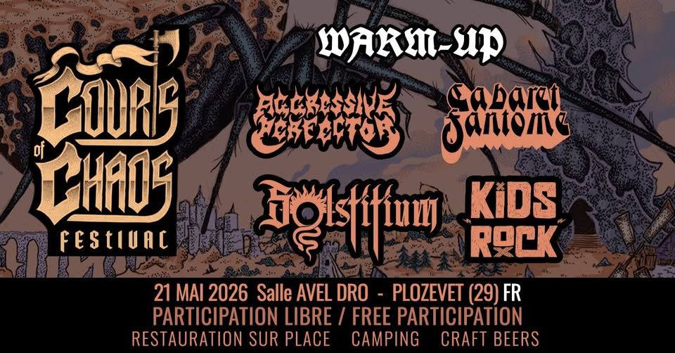 Affiche de Warm-up du Festival Courts Of Chaos a Plozevet (29)