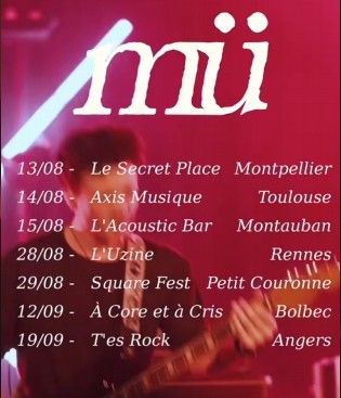 Affiche de MÜ (Post Prog / Post Metal) en concert à Rennes (35)