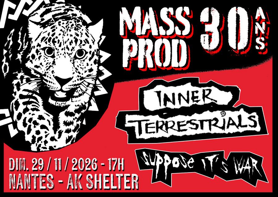 Affiche de Inner Terestrial (UK) / Suppose It's War (Rennes) en concert à Nantes (44)