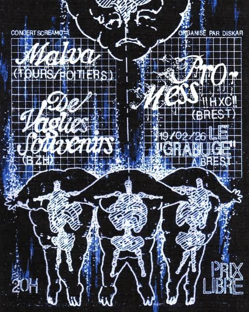 Affiche de Concerts "Screamo/Emo-punk/Hardcore/Powerviolence" à Brest (29)