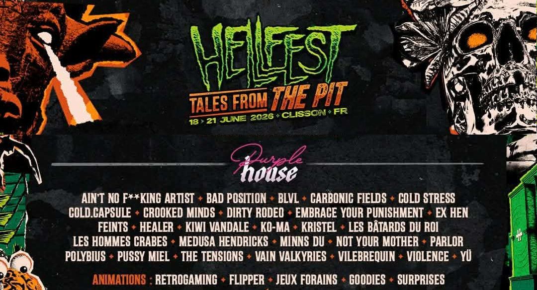Affiche de Purple House du Hellfest 2026 à Clisson (44)