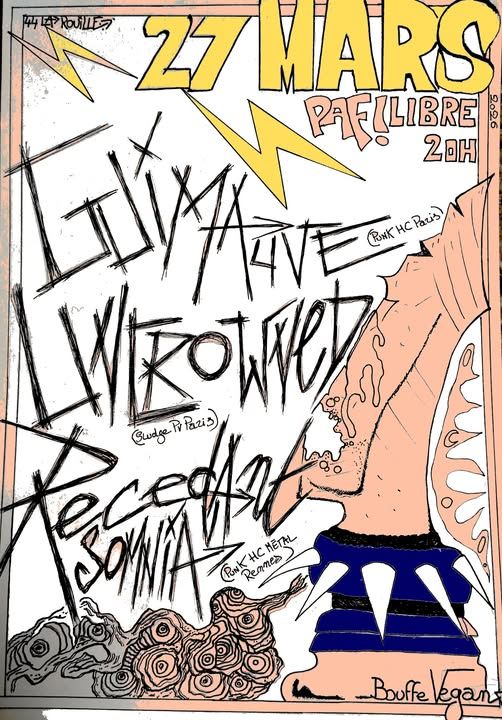 Affiche de Guimauve / Uncrowned / Recedant Somnia live à Soudan (44)