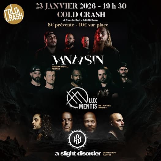 Affiche de Soirée Metal / Metalcore / Modern Metal à Rezé (44)