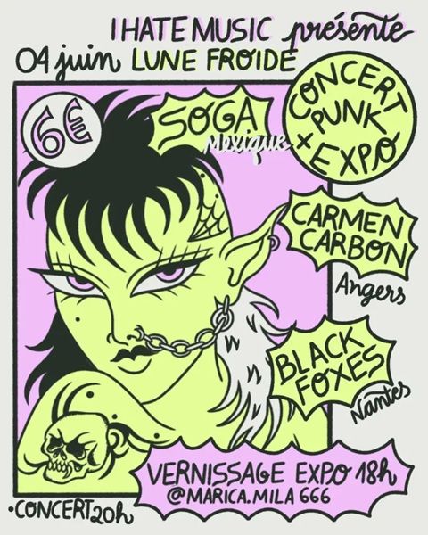 Affiche de Soga / Carmen Carbon / Black Foxes en concert à Nantes (44)