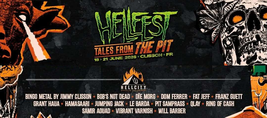 Affiche de Concerts de la HellCity pendant le Hellfest 2026 à Clisson (44)