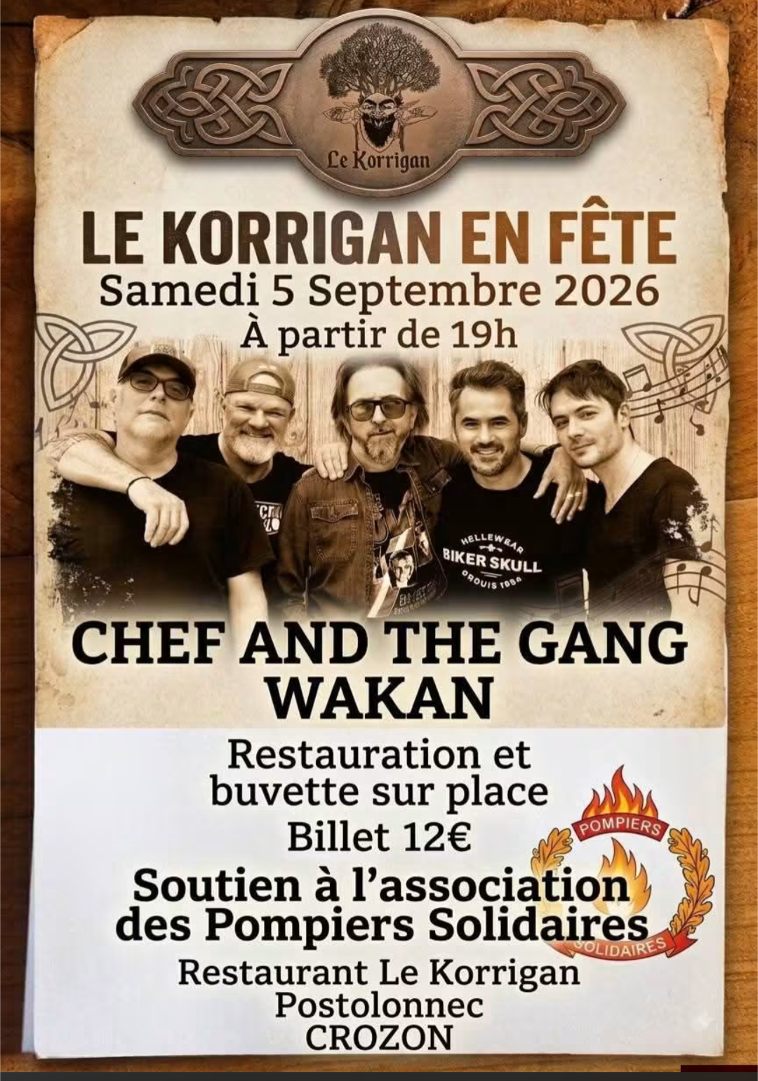 Affiche de Chef And The Gang / Wakan en concert à Crozon (29)