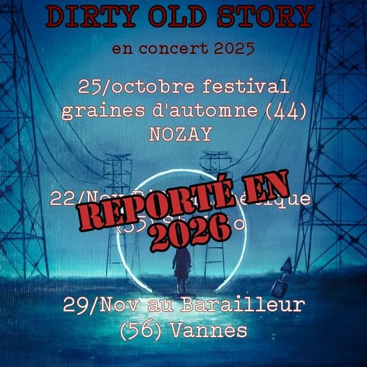 Affiche de Dirty Old Story (rock'n roll/punk rock) en concert à Vannes (56)