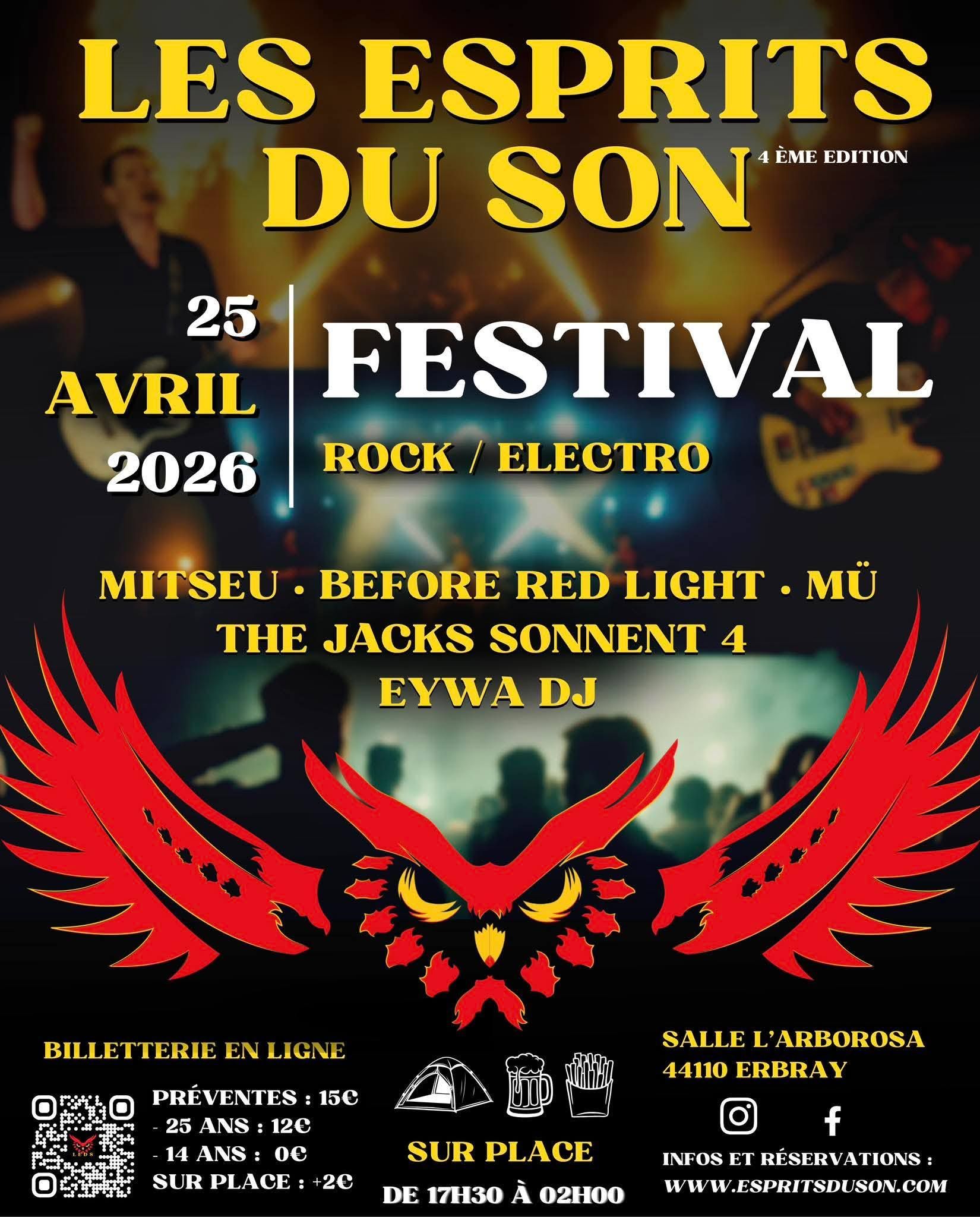 Affiche de Festival Rock/Electro Les Esprits Du Son à Erbray (44)