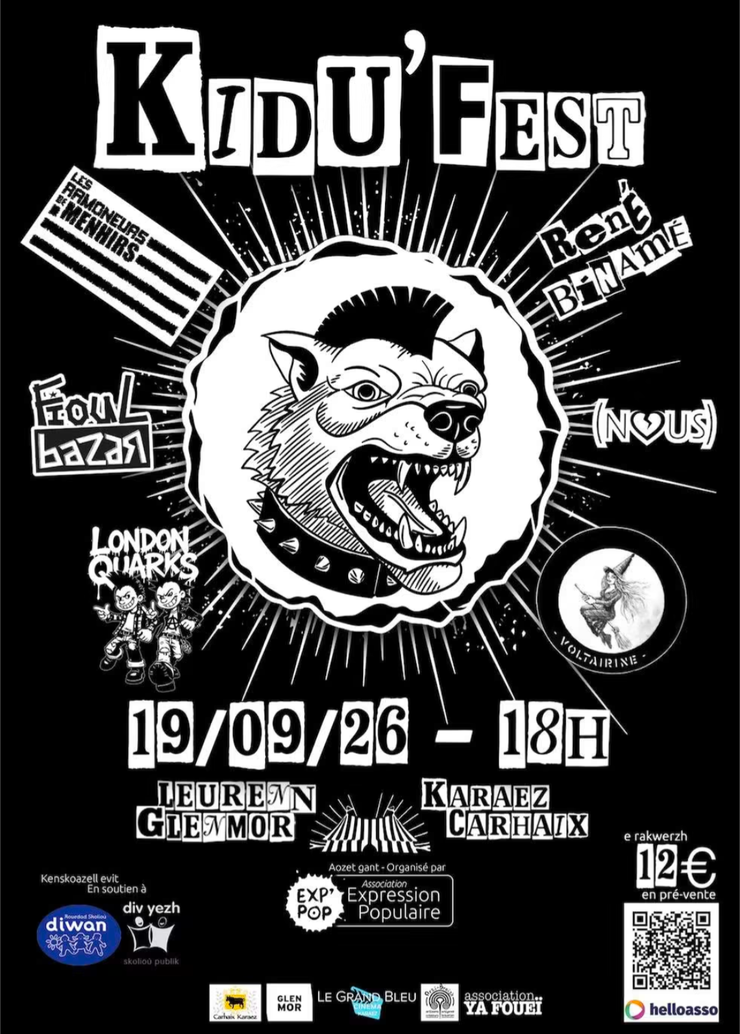 Affiche de Kidu'Fest (Punk / Rock) à Carhaix (29)