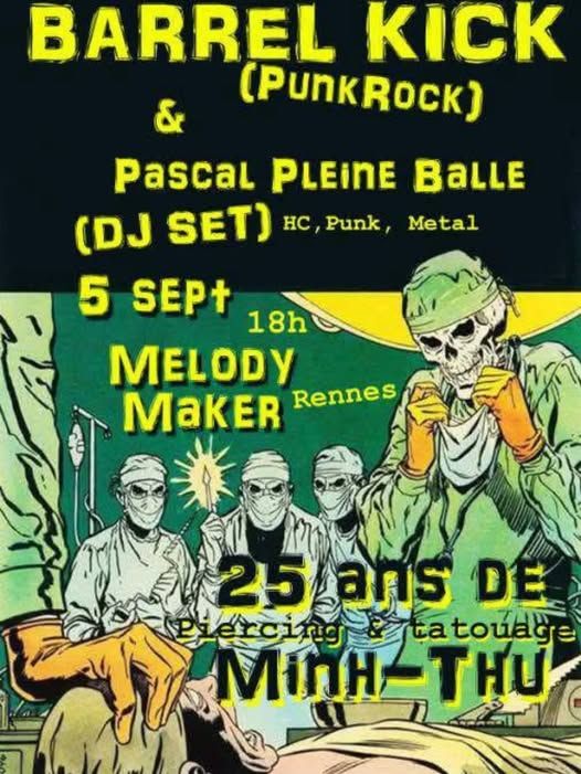 Affiche de Barrel Kick (Punk Rock) en concert à Rennes (35)