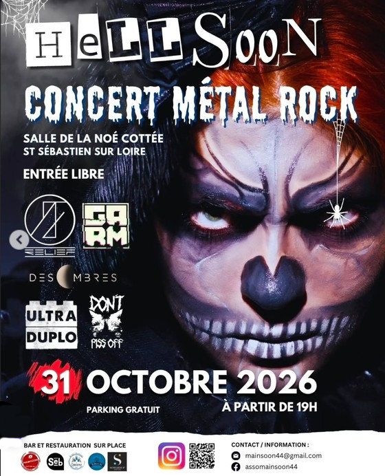 Affiche de Relief / Garm / Ultra Duplo / Don't Piss Off en concert à St Sébastien sur Loire (44)