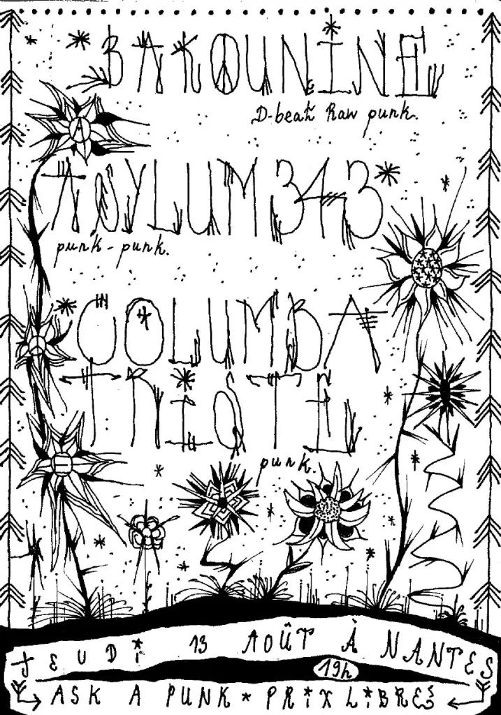 Affiche de Soirée punk avec 3 groupes à Nantes (44)