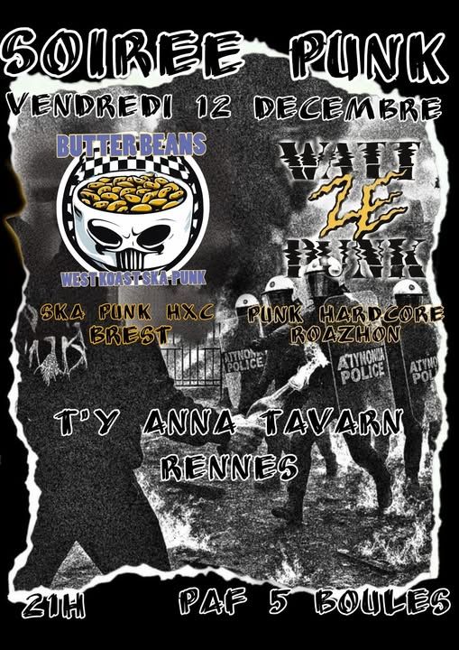 Affiche de Watt Ze Punk et Butterbeans live à Rennes (35)