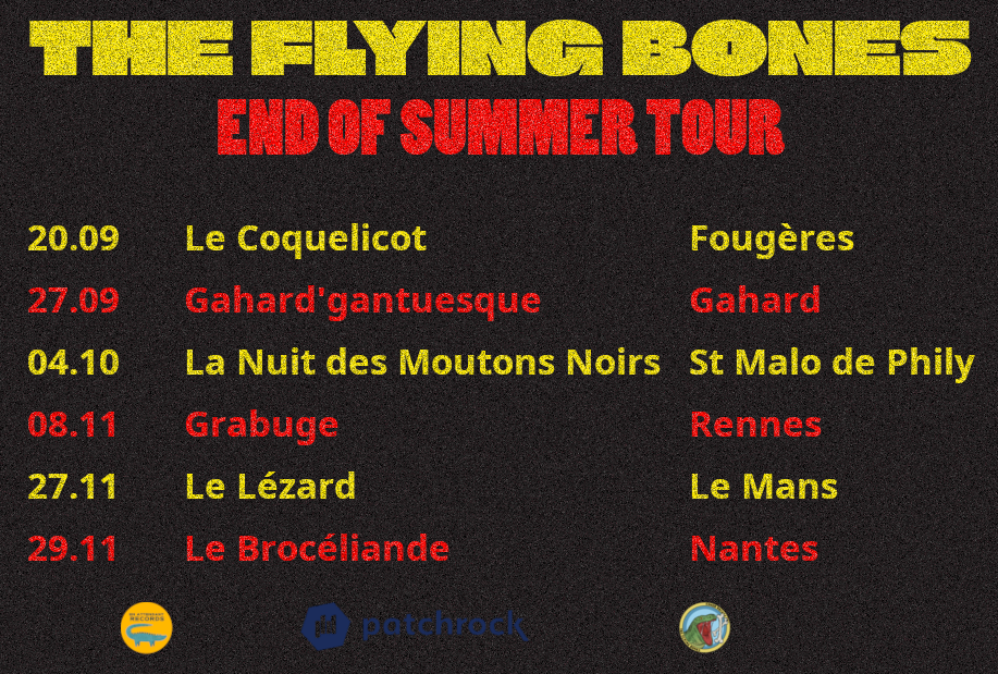 Affiche de Tournée "End Of Summer Tour" de The Flying Bones