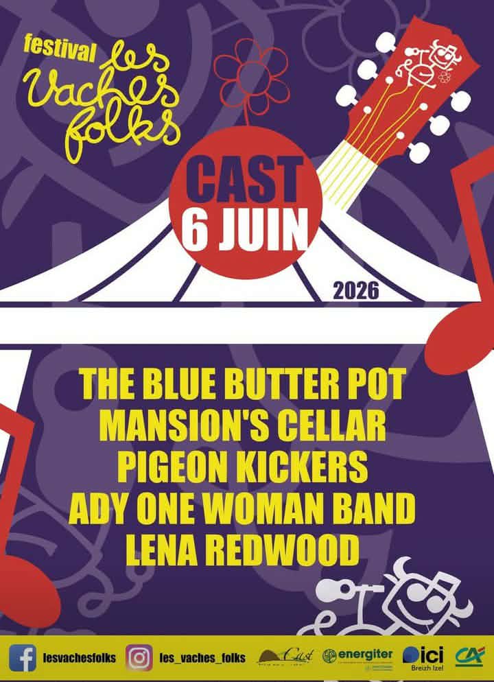 Affiche de Festival Les Vaches Folks (Rock Psychédélique / Stoner / Rock Garage...) à Cast (29)