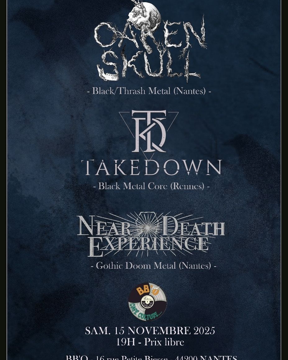 Affiche de Soirée Black/Thrash/Doom à Nantes