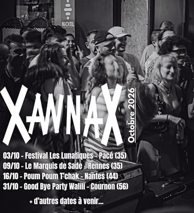Affiche de Xannax (Grunge/Post Rock/Psyché/Instrumentale) en concert à Nantes (44)