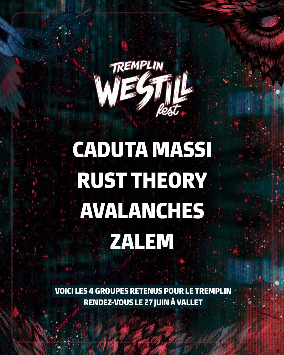 Affiche de Tremplin du Westill Fest (4 groupes) en concert à Vallet (44)