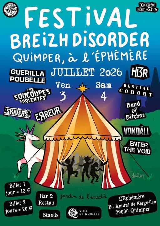 Affiche de Festival Breizh Disorder à Quimper (29)